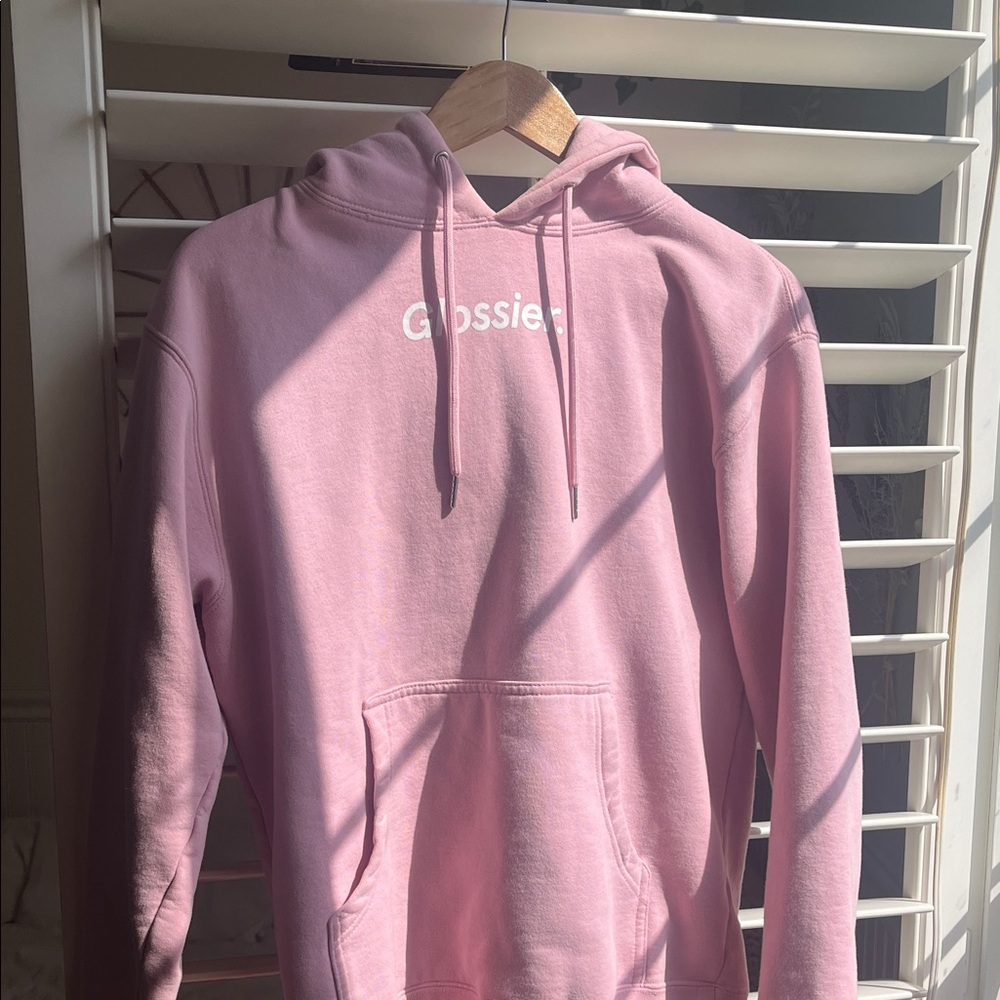 Glossier Light Pink Hoodie